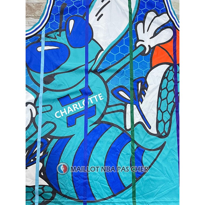 Maillot Charlotte Hornets Lamelo Ball NO 2 Mitchell & Ness Big Face Vert